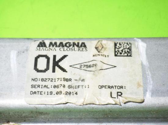 Fensterheber Tür hinten links DACIA LOGAN MCV II 1.2 LPG 827217198R Bild Fensterheber Tür hinten links DACIA LOGAN MCV II 1.2 LPG 827217198R