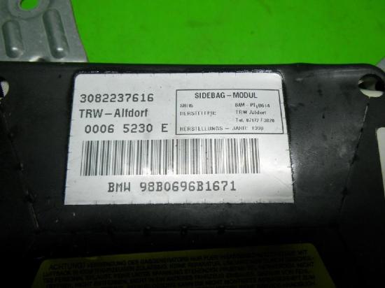 Airbageinheit Seite vorne links BMW 3 Touring (E36) 318 i 3082237616 Bild Airbageinheit Seite vorne links BMW 3 Touring (E36) 318 i 3082237616