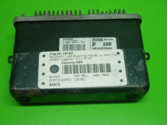ABS Steuergerät PEUGEOT 405 II Break (4E) 1.9 TD 9614322580 Bild ABS Steuergerät PEUGEOT 405 II Break (4E) 1.9 TD 9614322580