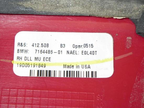 Schlussleuchte innen rechts BMW X5 (E53) 3.0 d 7164486 Bild Schlussleuchte innen rechts BMW X5 (E53) 3.0 d 7164486