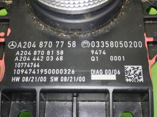 Bedienmodul Bordcomputer MERCEDES-BENZ C-KLASSE (W204) C 300 4-matic (204.081) A2048707758 Bild Bedienmodul Bordcomputer MERCEDES-BENZ C-KLASSE (W204) C 300 4-matic (204.081) A2048707758