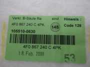 Zierleiste Schweller rechts AUDI (NSU) A6 Avant (4F5, C6) 2.7 TDI 4F0867768A