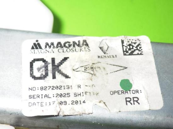 Fensterheber T?r hinten rechts DACIA LOGAN MCV II 1.2 LPG Bild Fensterheber T?r hinten rechts DACIA LOGAN MCV II 1.2 LPG