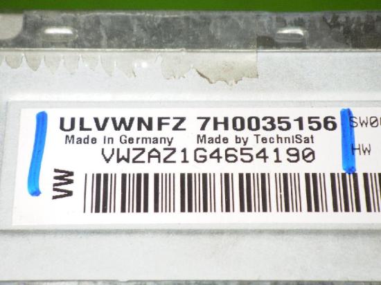 Radio VW TRANSPORTER T5 Pritsche/Fahrgestell (7JD, 7JE, 7JL, 7JY, 7JZ 2.5 TDI 7H0035156 Bild Radio VW TRANSPORTER T5 Pritsche/Fahrgestell (7JD, 7JE, 7JL, 7JY, 7JZ 2.5 TDI 7H0035156