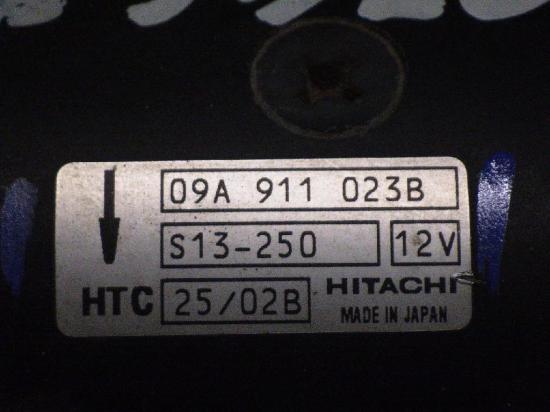 Anlasser VW BORA Kombi (1J6) 1.9 TDI 09A911023B Bild Anlasser VW BORA Kombi (1J6) 1.9 TDI 09A911023B