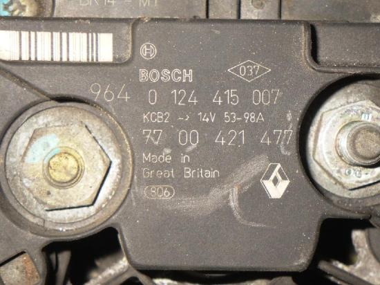 Lichtmaschine RENAULT LAGUNA I Grandtour (K56_) 1.8 16V (K563, K564) 0124415007 Bild Lichtmaschine RENAULT LAGUNA I Grandtour (K56_) 1.8 16V (K563, K564) 0124415007