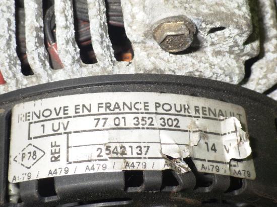 Lichtmaschine RENAULT MEGANE Scenic (JA0/1_) 2.0 i (JA0G) 7701352302 Bild Lichtmaschine RENAULT MEGANE Scenic (JA0/1_) 2.0 i (JA0G) 7701352302