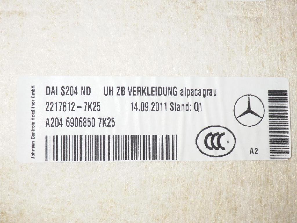 Dachhimmel MERCEDES-BENZ C-KLASSE Kombi (S204) C 350 CDI 4-matic (204.292) A2046906850 Bild Dachhimmel MERCEDES-BENZ C-KLASSE Kombi (S204) C 350 CDI 4-matic (204.292) A2046906850