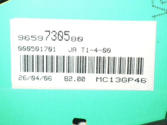 Kombiinstrumente Tacho PEUGEOT 206 SW (2E/K) 1.4 HDi 9659730580 Bild Kombiinstrumente Tacho PEUGEOT 206 SW (2E/K) 1.4 HDi 9659730580