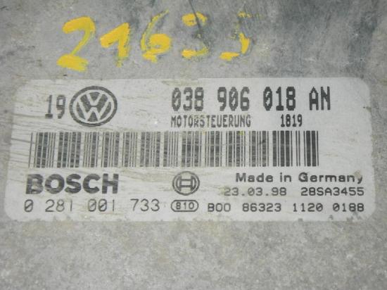 Motorsteuergerät VW GOLF IV (1J1) 1.9 TDI 0281001733 Bild Motorsteuergerät VW GOLF IV (1J1) 1.9 TDI 0281001733