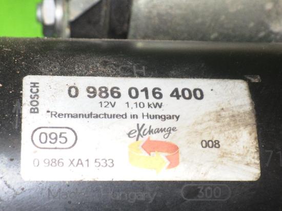 Anlasser RENAULT MEGANE Scenic (JA0/1_) 2.0 i (JA0G) 0986016400 Bild Anlasser RENAULT MEGANE Scenic (JA0/1_) 2.0 i (JA0G) 0986016400