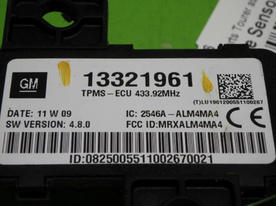 Antenne Sensor Empf?nger Reifendruckkontrolle OPEL INSIGNIA Caravan 2.0 Turbo 4x4 13321961 Bild Antenne Sensor Empf?nger Reifendruckkontrolle OPEL INSIGNIA Caravan 2.0 Turbo 4x4 13321961