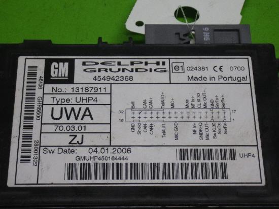 Steuergerät Telefon OPEL ZAFIRA B (A05) 1.9 CDTI 454942368 Bild Steuergerät Telefon OPEL ZAFIRA B (A05) 1.9 CDTI 454942368