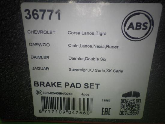 Bremsbelagsatz Bremsklötze vorne OPEL CORSA B (73_, 78_, 79_) 1.2 i 36771 Bild Bremsbelagsatz Bremsklötze vorne OPEL CORSA B (73_, 78_, 79_) 1.2 i 36771