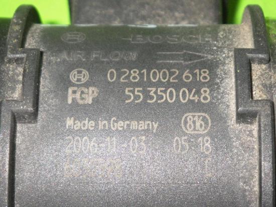 Luftmassenmesser OPEL CORSA D (S07) 1.3 CDTI 0281002618 Bild Luftmassenmesser OPEL CORSA D (S07) 1.3 CDTI 0281002618