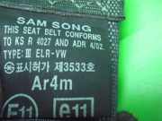 Sicherheitsgurt hinten links HYUNDAI TRAJET (FO) 2.0 89850-3A000