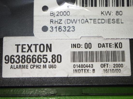 Steuergerät PEUGEOT 806 (221) 2.0 HDI 96386665 Bild Steuergerät PEUGEOT 806 (221) 2.0 HDI 96386665