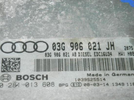 Motorsteuergerät AUDI (NSU) A3 Sportback (8PA) 2.0 TDI 0281013608 Bild Motorsteuergerät AUDI (NSU) A3 Sportback (8PA) 2.0 TDI 0281013608