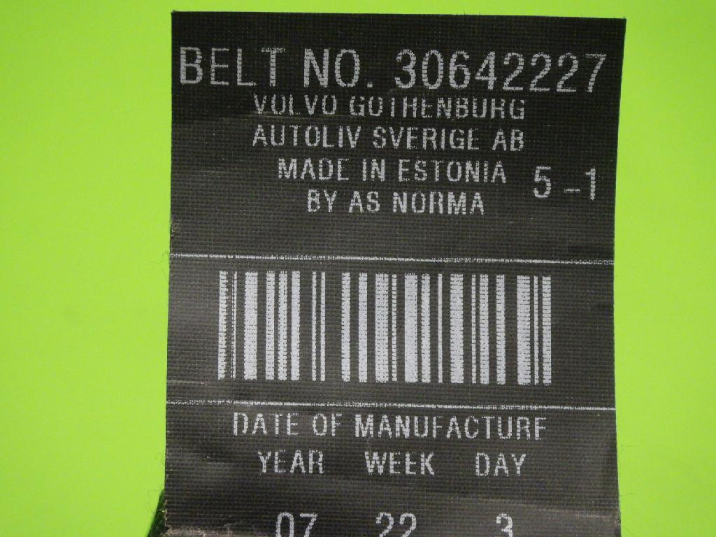 Sicherheitsgurt hinten rechts VOLVO C30 D5 Bild Sicherheitsgurt hinten rechts VOLVO C30 D5
