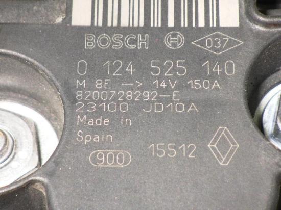 Lichtmaschine NISSAN (DATSUN) NV200 EVALIA 1.5 dci 0124525140 Bild Lichtmaschine NISSAN (DATSUN) NV200 EVALIA 1.5 dci 0124525140