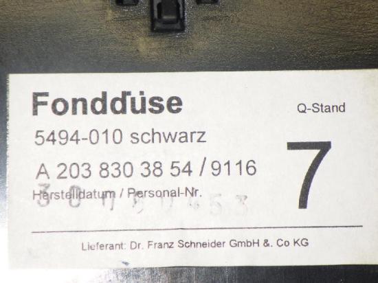 Luftdüse hinten mitte MERCEDES-BENZ C-KLASSE (W203) C 220 CDI (203.008) A2038303854 Bild Luftdüse hinten mitte MERCEDES-BENZ C-KLASSE (W203) C 220 CDI (203.008) A2038303854