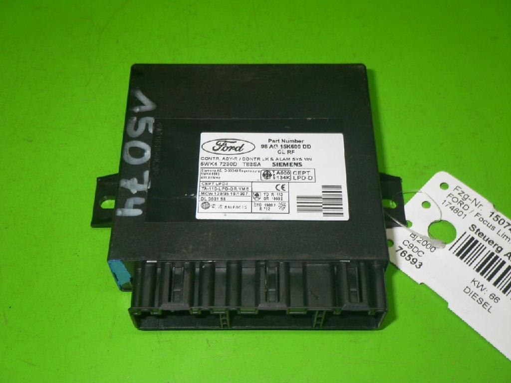 Steuergerät Alarmanlage FORD FOCUS Turnier (DNW) 1.8 Turbo DI / TDDi 98AG15K600DD Bild Steuergerät Alarmanlage FORD FOCUS Turnier (DNW) 1.8 Turbo DI / TDDi 98AG15K600DD