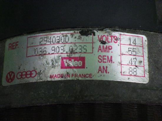 Lichtmaschine VW POLO (86C, 80) 1.0 2940300 Bild Lichtmaschine VW POLO (86C, 80) 1.0 2940300