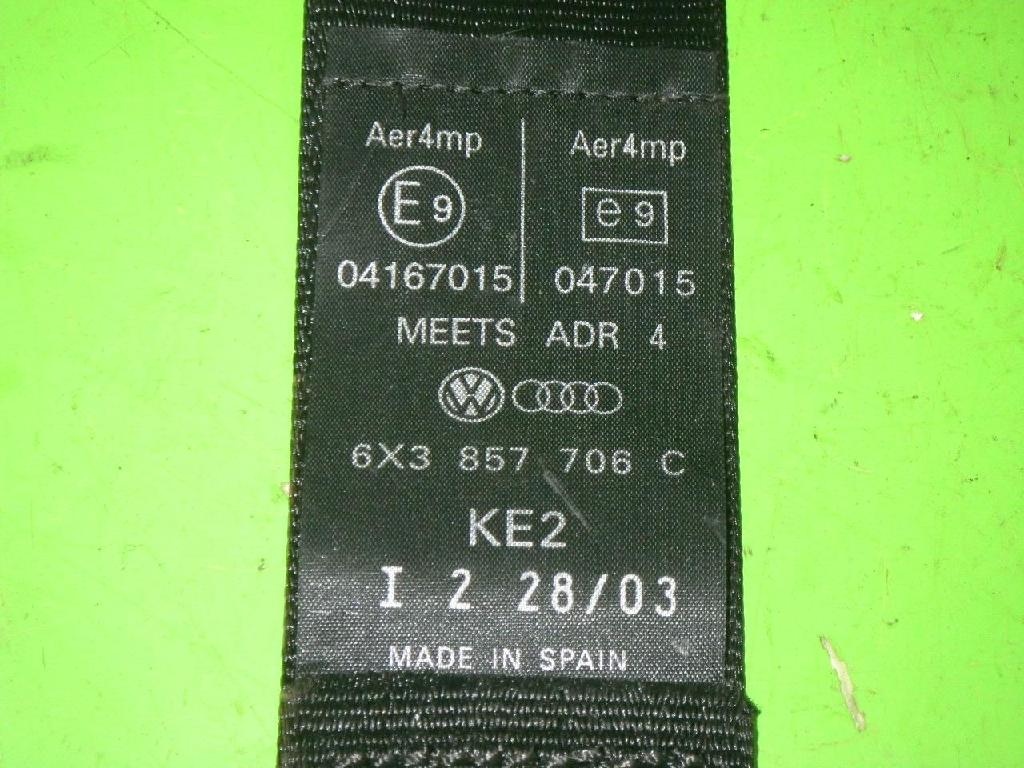 Sicherheitsgurt rechts SEAT AROSA (6H) 1.0 6X3857706C Bild Sicherheitsgurt rechts SEAT AROSA (6H) 1.0 6X3857706C