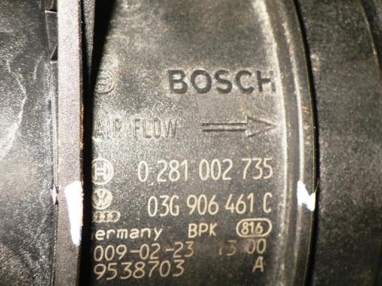 Luftmassenmesser VW GOLF VI (5K1) 2.0 TDI 0281002735 Bild Luftmassenmesser VW GOLF VI (5K1) 2.0 TDI 0281002735