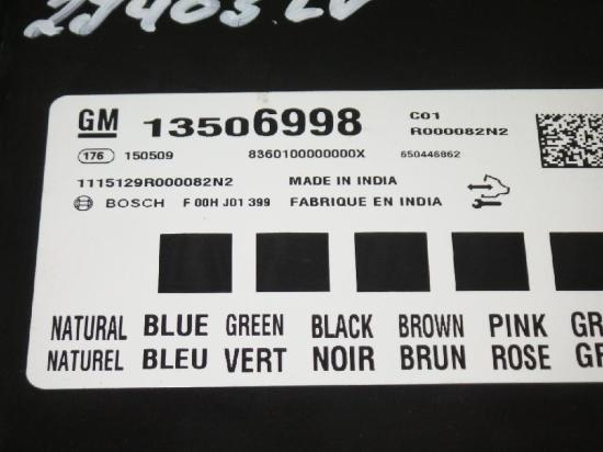 Steuerger?t OPEL ASTRA K (B16) 1.4 Turbo (68) F00HJ01399 Bild Steuerger?t OPEL ASTRA K (B16) 1.4 Turbo (68) F00HJ01399