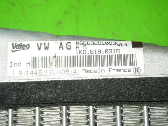 W?rmetauscher AUDI (NSU) A3 Sportback (8PA) 2.0 TDI 1K0819031A Bild W?rmetauscher AUDI (NSU) A3 Sportback (8PA) 2.0 TDI 1K0819031A