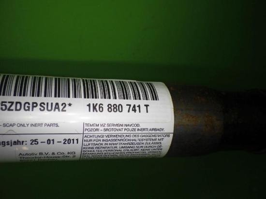 Kopfairbag Dachairbag links VW GOLF VI (5K1) 1.2 TSI 1K6880741T Bild Kopfairbag Dachairbag links VW GOLF VI (5K1) 1.2 TSI 1K6880741T