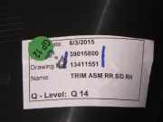 T?rverkleidung hinten rechts OPEL ASTRA K (B16) 1.4 Turbo (68) 39015800