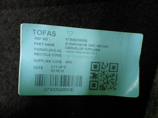 Verkleidung Laderaum rechts FIAT TIPO Schrägheck (357_) 1.4 07356528810E Bild Verkleidung Laderaum rechts FIAT TIPO Schrägheck (357_) 1.4 07356528810E