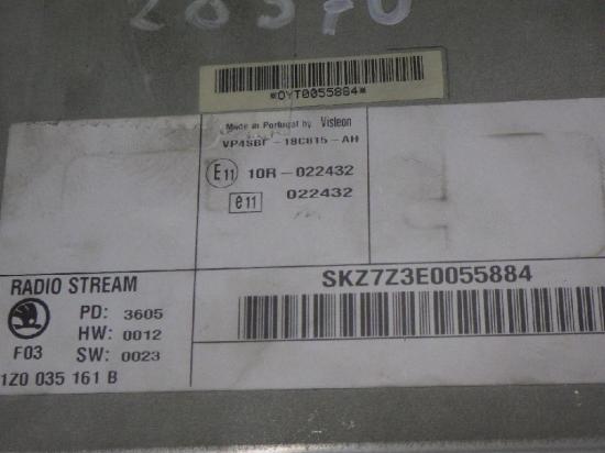 CD-Radio SKODA OCTAVIA Combi (1Z5) 2.0 TDI 4x4 1Z0035161B Bild CD-Radio SKODA OCTAVIA Combi (1Z5) 2.0 TDI 4x4 1Z0035161B