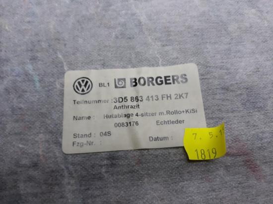 VW Phaeton 3D5863413FH 2K7 original Hutablage elektrischen Sonnenschutzrollo BJ2015 Bild VW Phaeton 3D5863413FH 2K7 original Hutablage elektrischen Sonnenschutzrollo BJ2015