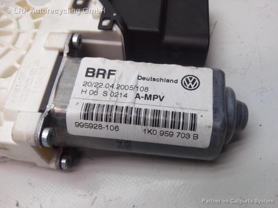 VW Touran 1T Fensterhebermotor hinten links 1K0959703B BJ2005 Bild VW Touran 1T Fensterhebermotor hinten links 1K0959703B BJ2005