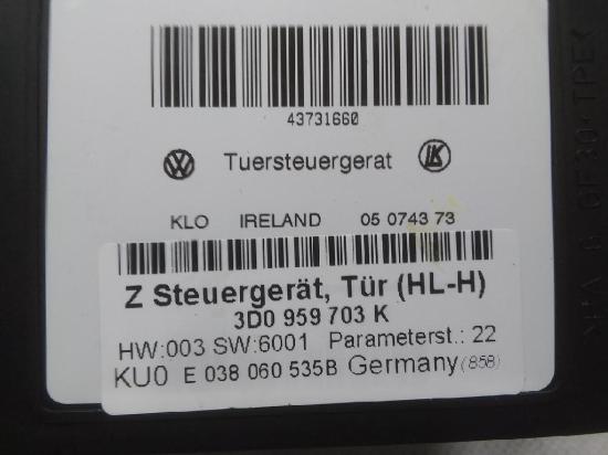 VW Phaeton 3D original Fensterhebermotor hinten links 3D0959703K BJ2010 Bild VW Phaeton 3D original Fensterhebermotor hinten links 3D0959703K BJ2010