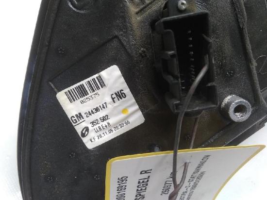 Opel Vectra C Außenspiegel rechts Z20R Saphirschwarz elektrisch beheizt BJ2006 Bild Opel Vectra C Außenspiegel rechts Z20R Saphirschwarz elektrisch beheizt BJ2006