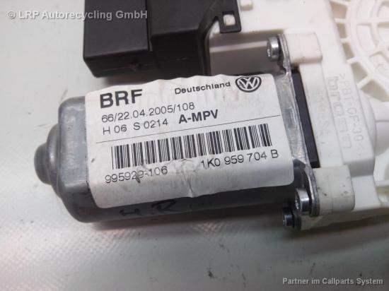 VW Touran 1T Fensterhebermotor hinten rechts 1K0959704B BROSE BJ2005 Bild VW Touran 1T Fensterhebermotor hinten rechts 1K0959704B BROSE BJ2005
