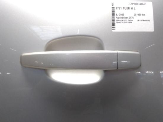 Opel Zafira B original Tür hinten links Z176 Argonsilber Metallic BJ2009 Bild Opel Zafira B original Tür hinten links Z176 Argonsilber Metallic BJ2009