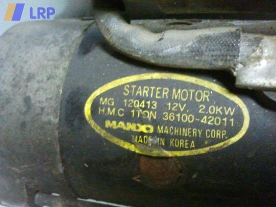 Hyundai H100 Anlasser Starter 3610042011 QMG120413 MANDO 2.5D 57kw BJ1997 Bild Hyundai H100 Anlasser Starter 3610042011 QMG120413 MANDO 2.5D 57kw BJ1997