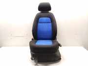Skoda Fabia 1 6Y Sitz vorn links Fahrersitz Stoff schwarz blau BJ2003