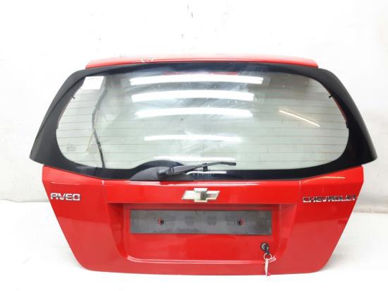 Chevrolet Aveo Heckklappe Kofferraumdeckel Heckscheibe original rot BJ2009 Bild Chevrolet Aveo Heckklappe Kofferraumdeckel Heckscheibe original rot BJ2009