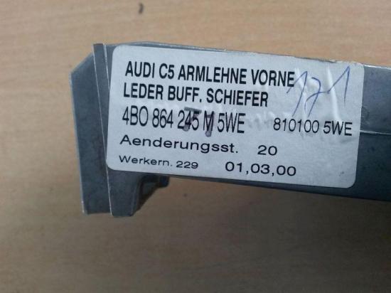 Mittelarmlehne AUDI A6 AVANT (4B, C5) 2.5 TDI QUATTRO 132 KW 4B0864245M Bild Mittelarmlehne AUDI A6 AVANT (4B, C5) 2.5 TDI QUATTRO 132 KW 4B0864245M