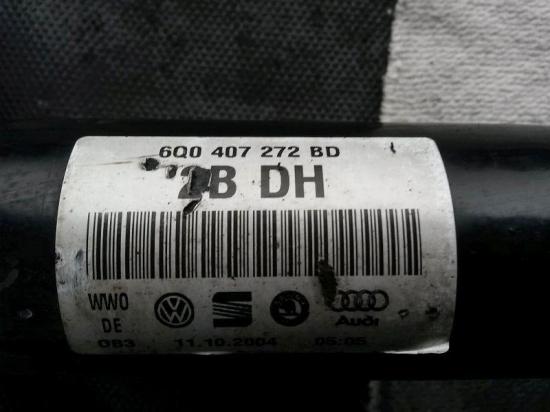 Antriebswelle rechts vorn Gelenkwelle rechts vorne SKODA FABIA (6Y2) 1.4 16V 55 KW 6Q0407272BD Bild Antriebswelle rechts vorn Gelenkwelle rechts vorne SKODA FABIA (6Y2) 1.4 16V 55 KW 6Q0407272BD