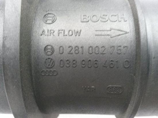 Luftmassenmesser VW BORA (1J2) 1.9 TDI 66 KW 0281002757 Bild Luftmassenmesser VW BORA (1J2) 1.9 TDI 66 KW 0281002757