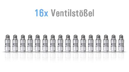 16x Ventilstößel Audi Seat Skoda VW 1,8 TSI CDA CDAA CPK CPKA NEU