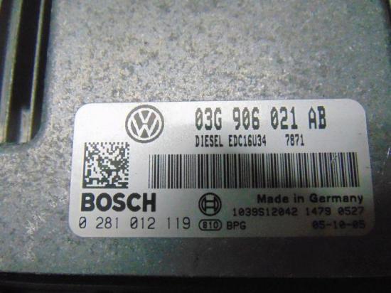 Steuergerät Motor Motorsteuergerät VW PASSAT VARIANT (3C5) 2.0 TDI 103 KW 03G906021 AB Bild Steuergerät Motor Motorsteuergerät VW PASSAT VARIANT (3C5) 2.0 TDI 103 KW 03G906021 AB