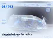 Hauptscheinwerfer rechts RENAULT 19 I (B/C 53) 084763